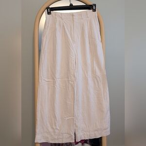 Z Supply Cream Linen Wide-Leg Pants